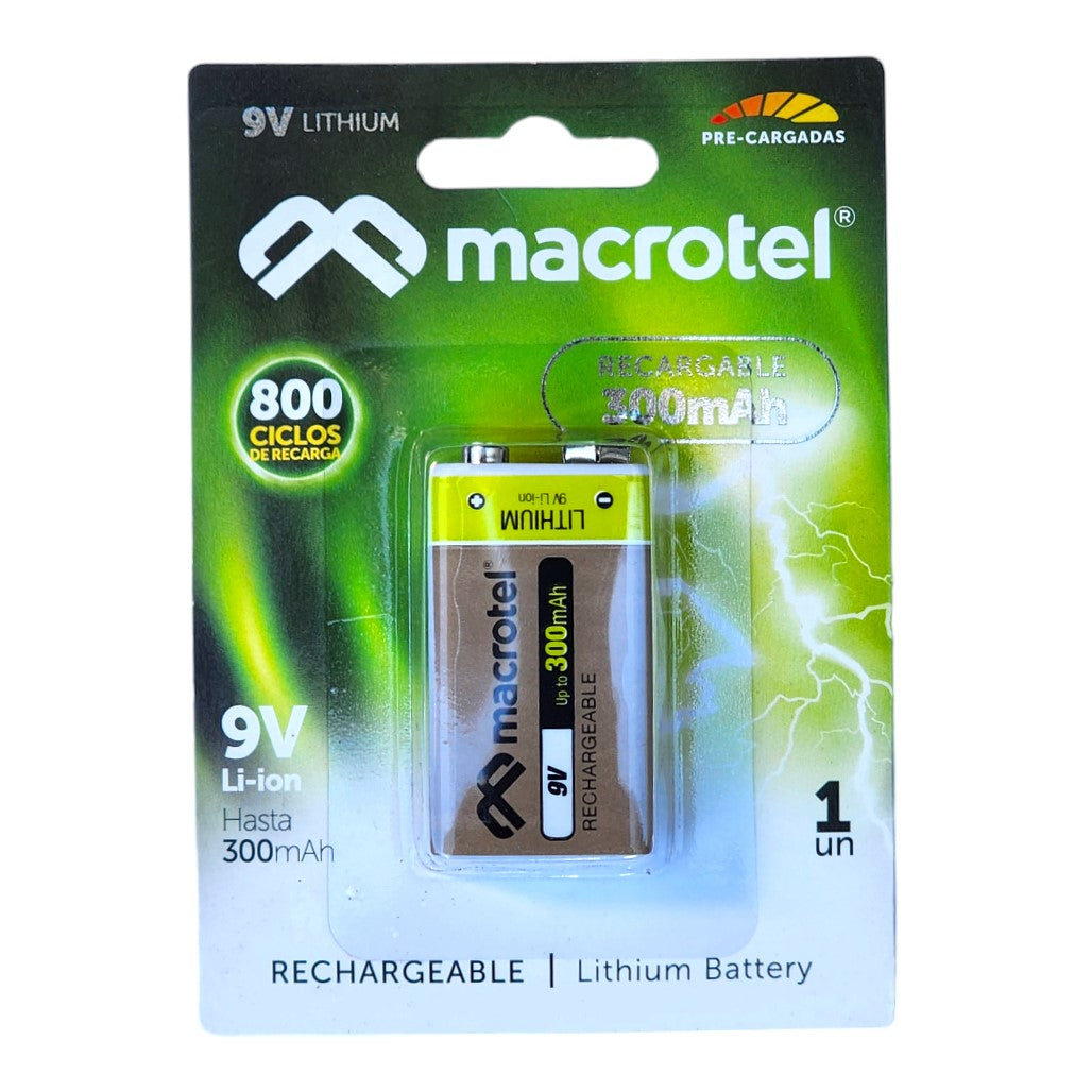 Batería 9V Macrotel Recargable