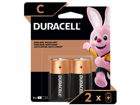 Pila Alcalina C Duracell 2 unidades
