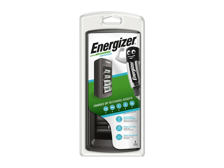 Cargador de pilas 4 unidades AA/AAA/C/D/9V Energizer (No incluye pilas)