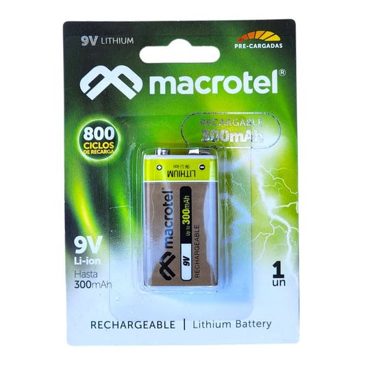 Batería 9V Macrotel Recargable