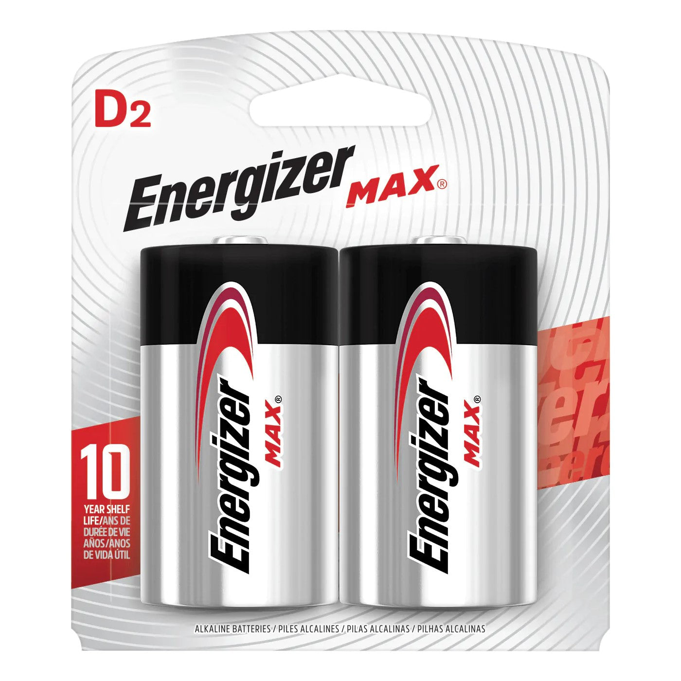 Pila Alcalina D Energizer 2 unidades