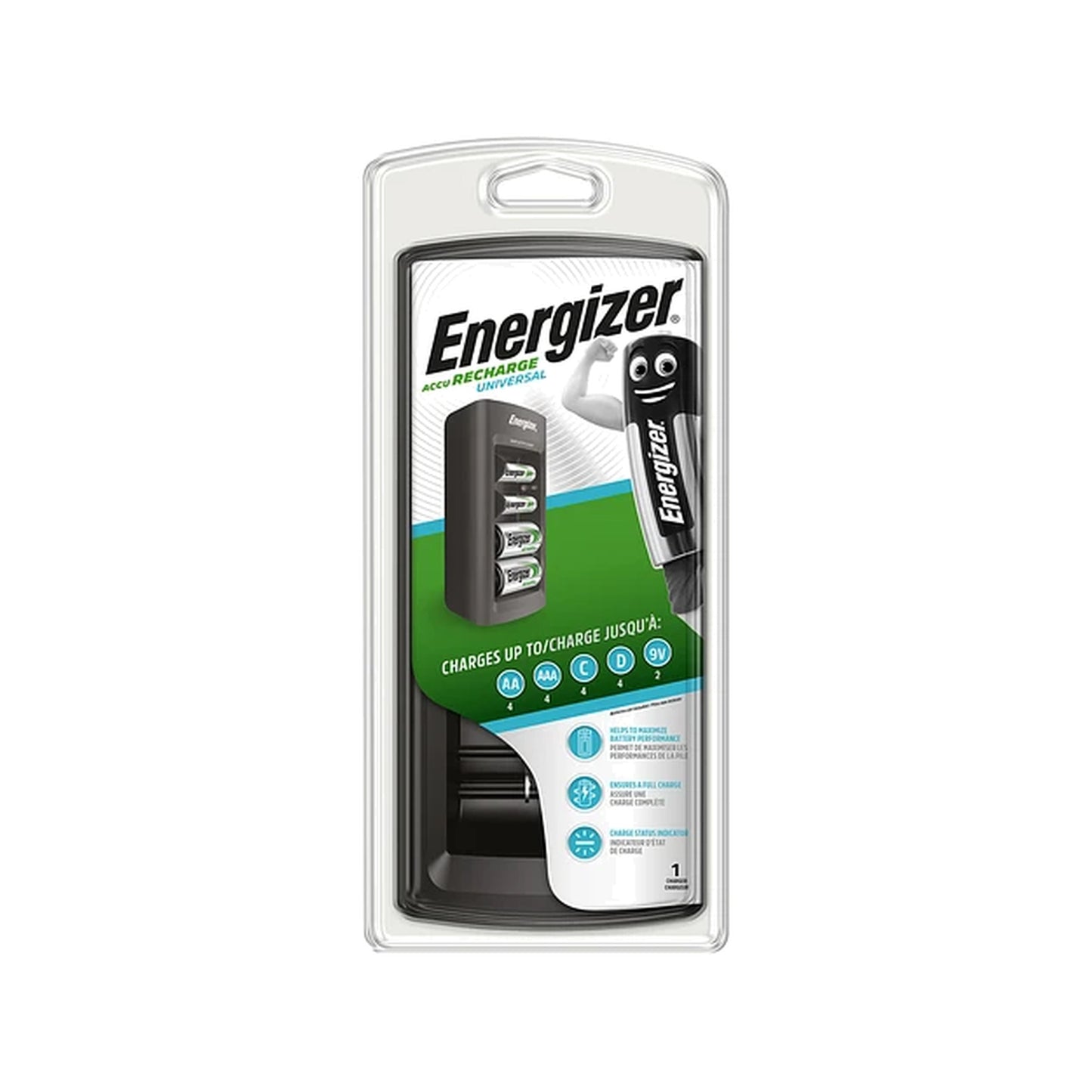Cargador de pilas 4 unidades AA/AAA/C/D/9V Energizer (No incluye pilas)