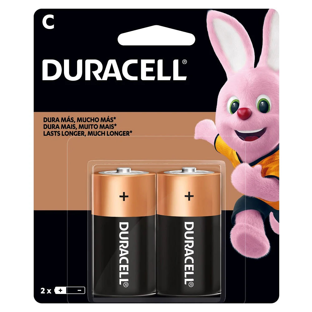 Pila Alcalina C Duracell 2 unidades