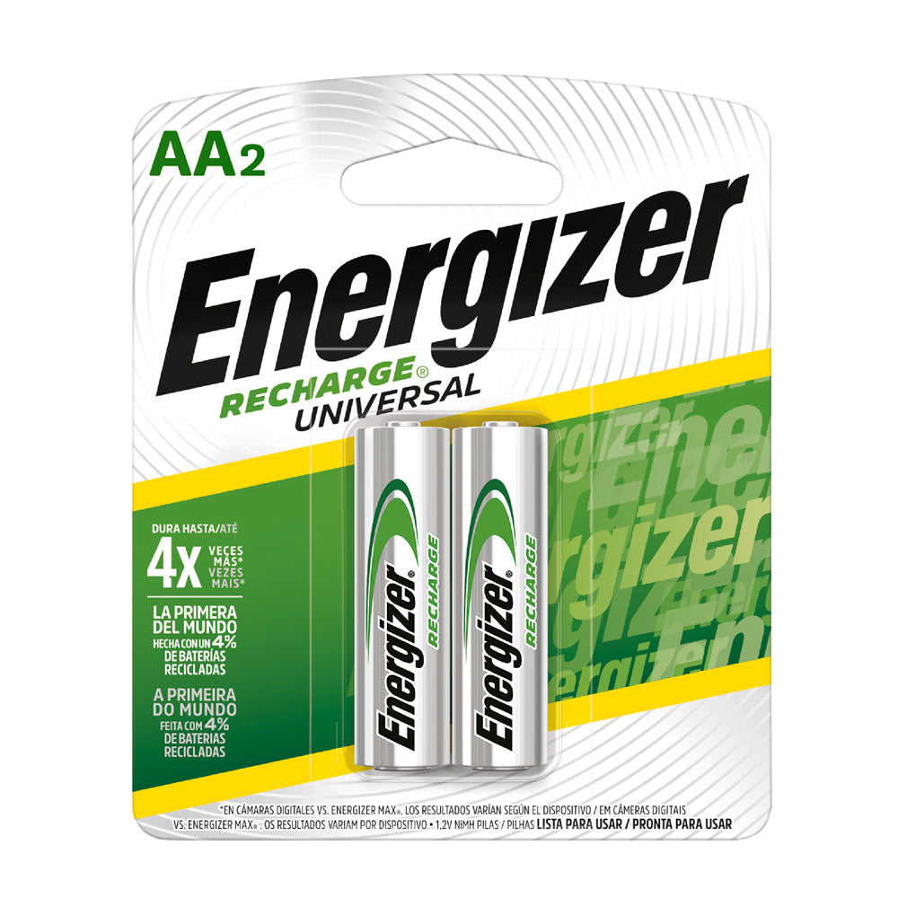 Pila Recargable AA Energizer 2000 mAh 2 unidades