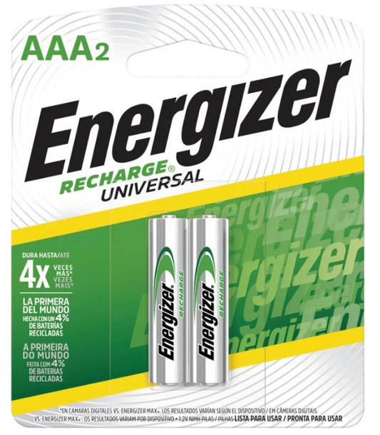 Pila Recargable AAA Energizer 700mAh 2 unidades