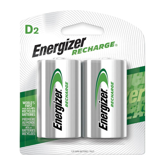 Pila Recargable D Energizer 2500mAh 2 unidades